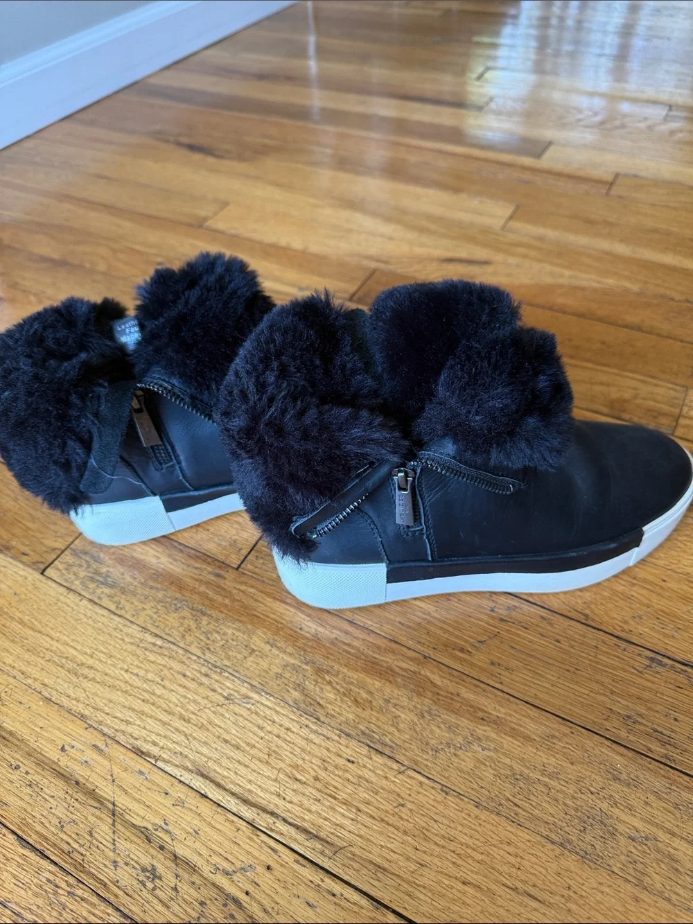 J Slides leather sneaker